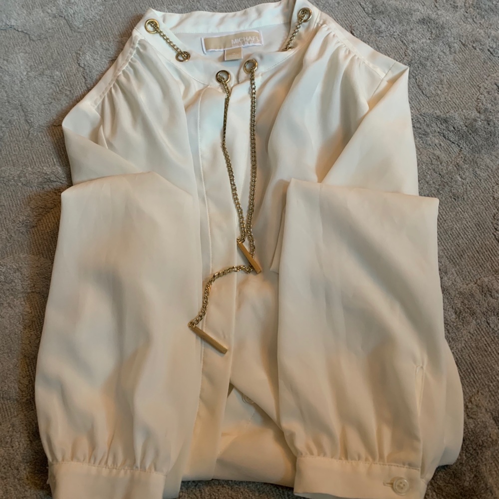 Micheal Kors Cream Button Up Blouse